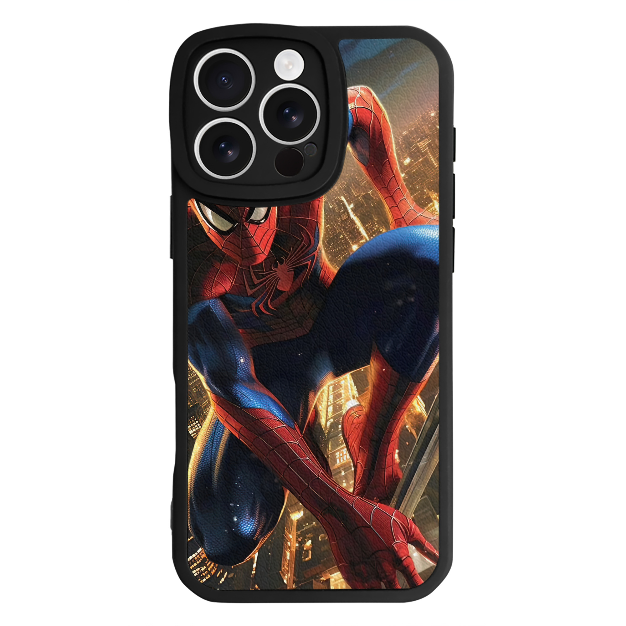 Spider Man スパイダーマン 【iPhone 16シリーズ対応】シリコンスマホケース（レザー調） 材質：シリコン